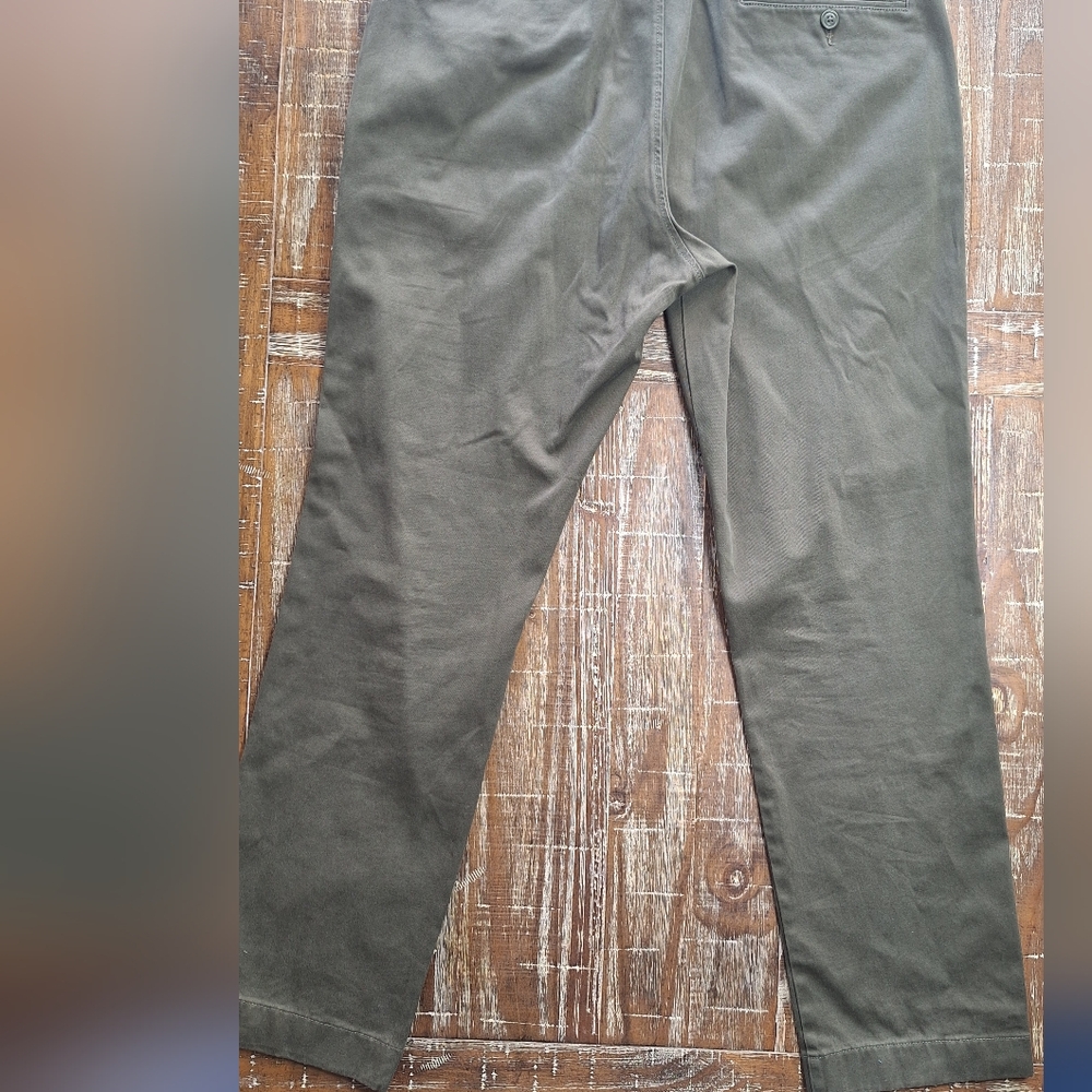 J. Crew Mens (Lot Of 2) Chino Pants (32x30 Tag) Actual Size 34x29 Green & Beige - Picture 4 of 16